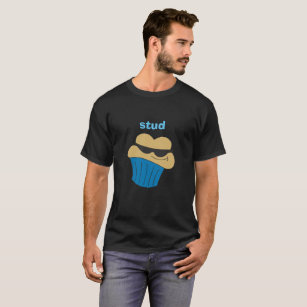 Dubba humoristiska manar för muffinen T-tröja T-shirt