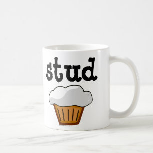 Dubba muffinen, gullig rolig bakad bra kaffemugg
