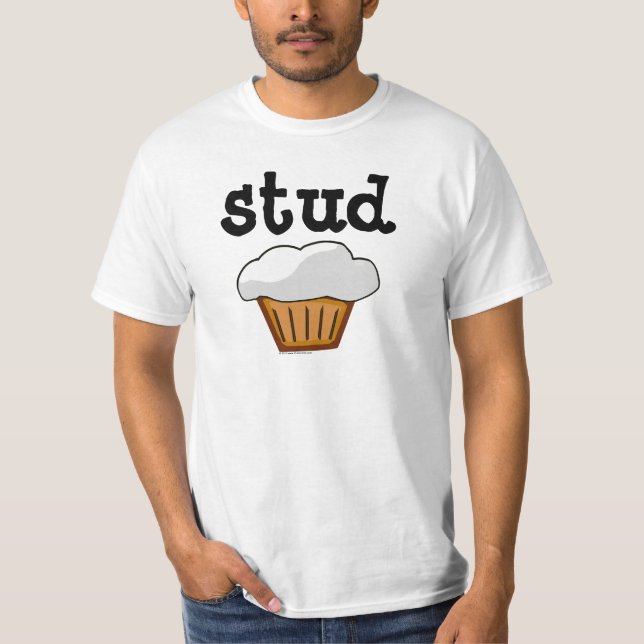 Dubba muffinen, gullig rolig bakad bra tee shirt (Framsida)