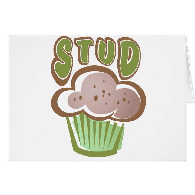 Dubba muffinen hälsningskort (Framsidan Horizontal)