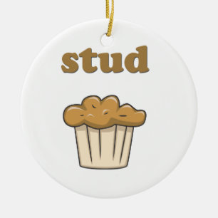 dubba muffinen julgransprydnad keramik