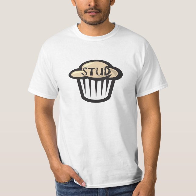 Dubba muffinen - rolig manar T-skjorta T-shirt (Framsida)