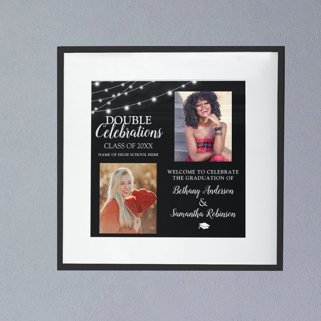 Dubbel 2 Foto Examen Välkomstskylt Poster (Skapare uppladdad)