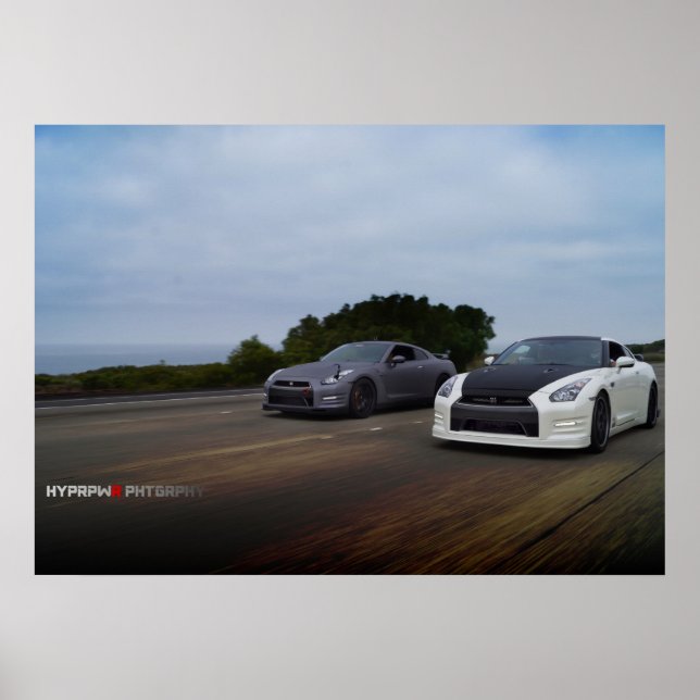 "Dubbel" 2 Nissan R35 på PCH Poster (Framsidan)