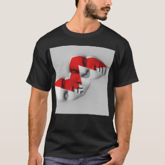 Dubbel Ansikte-mask T Shirt