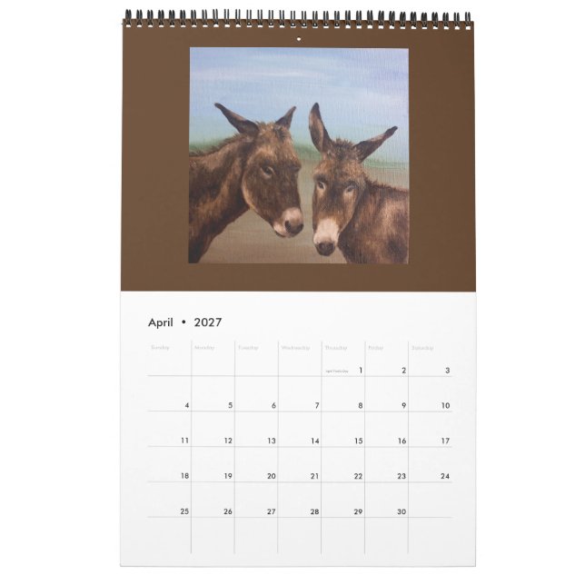 Dubbel Åsna Kalender (Apr 2027)