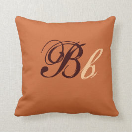 Dubbel b-Monogram i brunt och beige mig Kudde