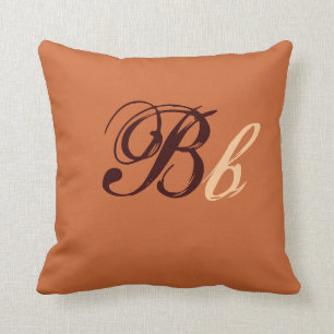 Dubbel b-Monogram i brunt och beige mig Kudde