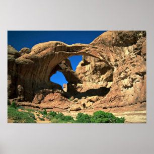 Dubbel båge, bågar nationalpark, Utah Poster
