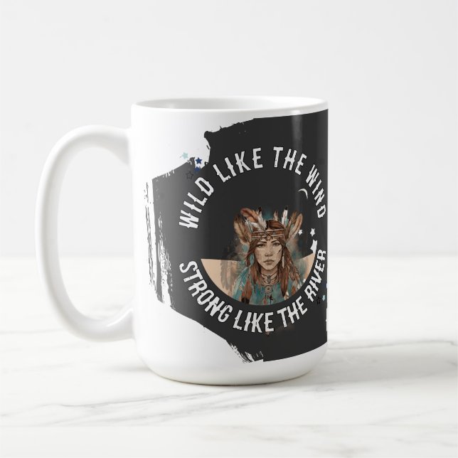 Dubbel bekräftelse Empowerment Flickor & Kvinnor Kaffemugg (Vänster)