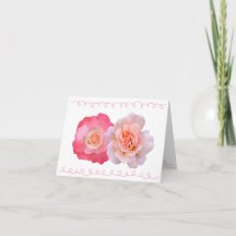 Dubbel blomning – Ros Notkort