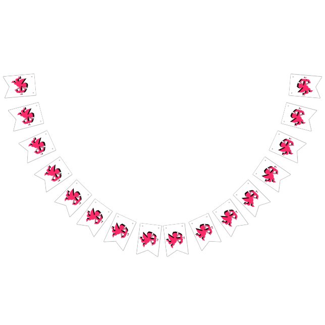 Dubbel Cupid Alla Hjärtans Dag vimplar banner (Alla)