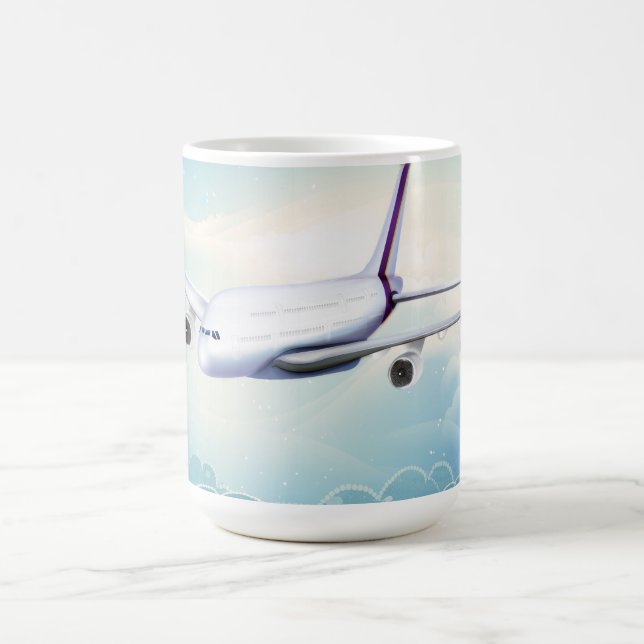 Dubbel Däckad Jet Flygplan Kaffemugg (Center)