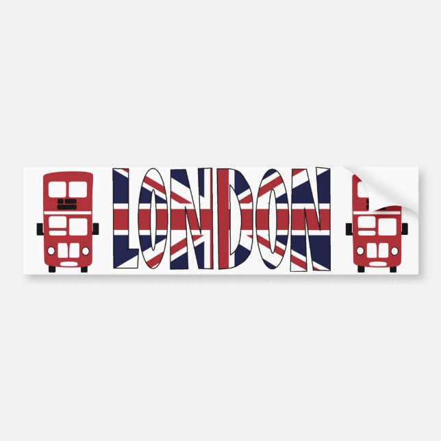 Dubbel däckarebussLONDON bildekal (Framsidan)