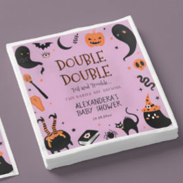 Dubbel Dubbel Tvillingar Halloween Baby Shower Pappersservett