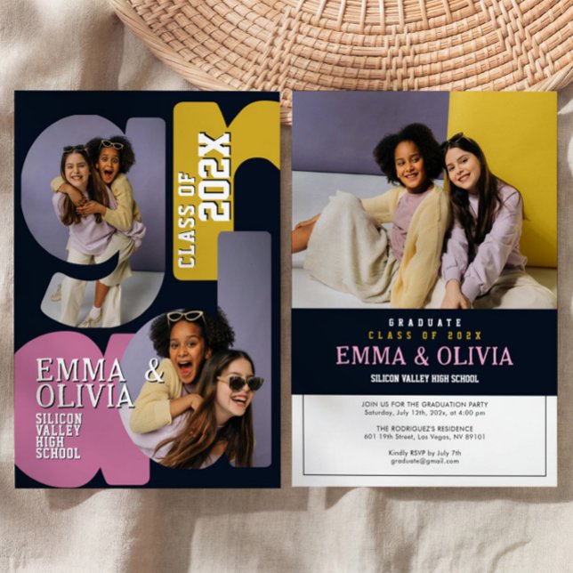 Dubbel examensfest inbjudan  (Skapare uppladdad)