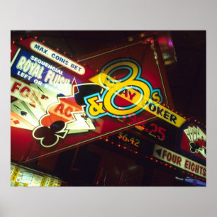 Dubbel exponering, interiör kasino, Las Vegas, Poster