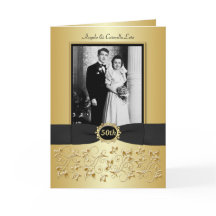 Dubbel Foto 50-årsjubileum Inbjudningskort