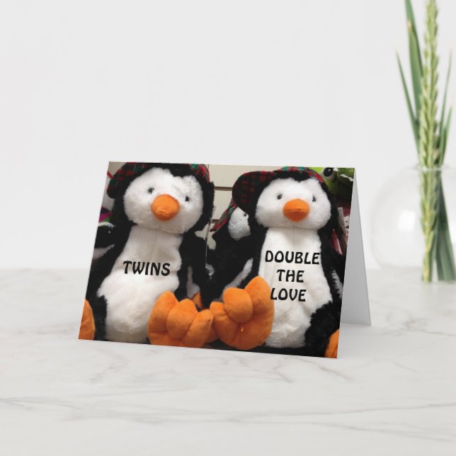DUBBEL KÄRLEK NÄR MAN FÅR TVILLINGAR KORT (Framsida)