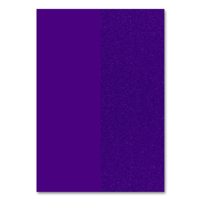 Dubbel lila glitter bordskort – Anpassningsbar (Framsidan)