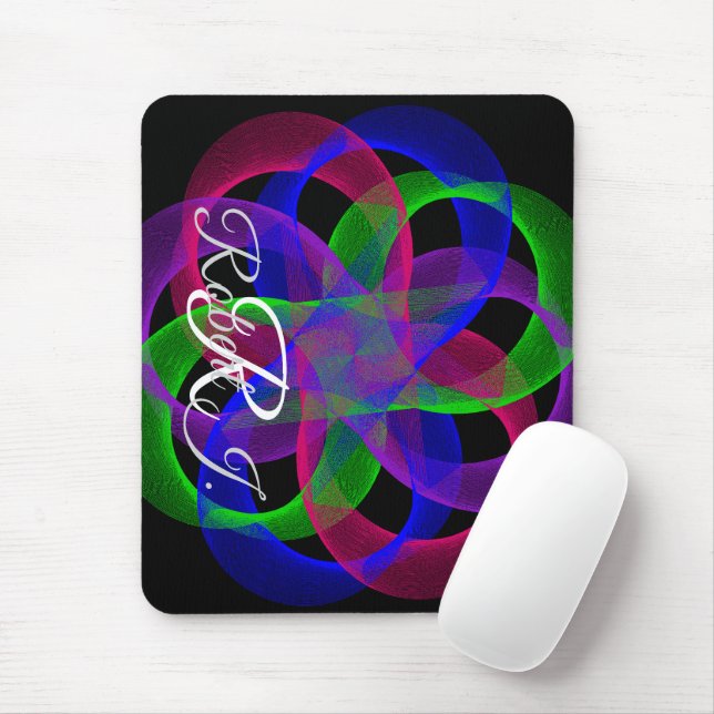 Dubbel Loop Mesh Geometrisk Musmatta (Med mus)