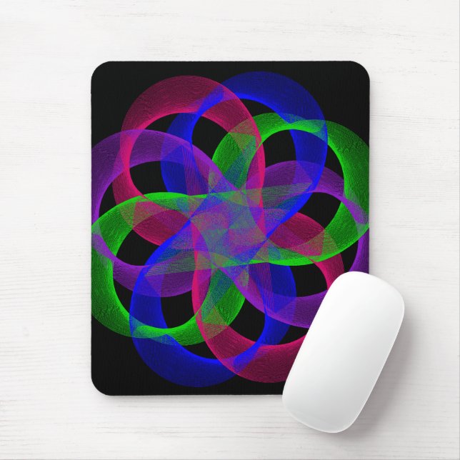 Dubbel Loop Mesh Geometrisk Musmatta (Med mus)