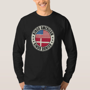 Dubbel Medborgarskap Amerikansk Dansk Danmark Usa T Shirt