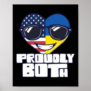 Dubbel medborgarskap stolt både USA Ukraina Poster