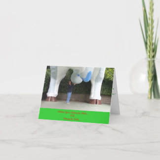 Dubbel menande humoristisk julkort helgkort