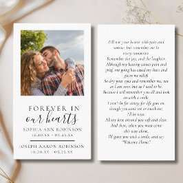 Dubbel minnesbild för begravningsgudstjänst Kort