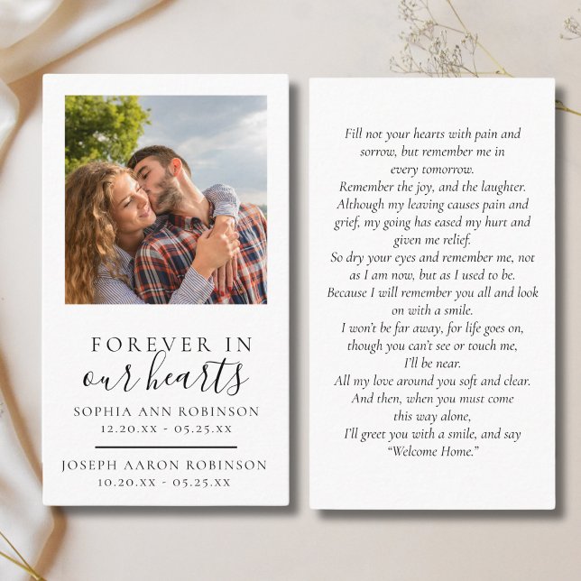 Dubbel minnesbild för begravningsgudstjänst Kort (Skapare uppladdad)