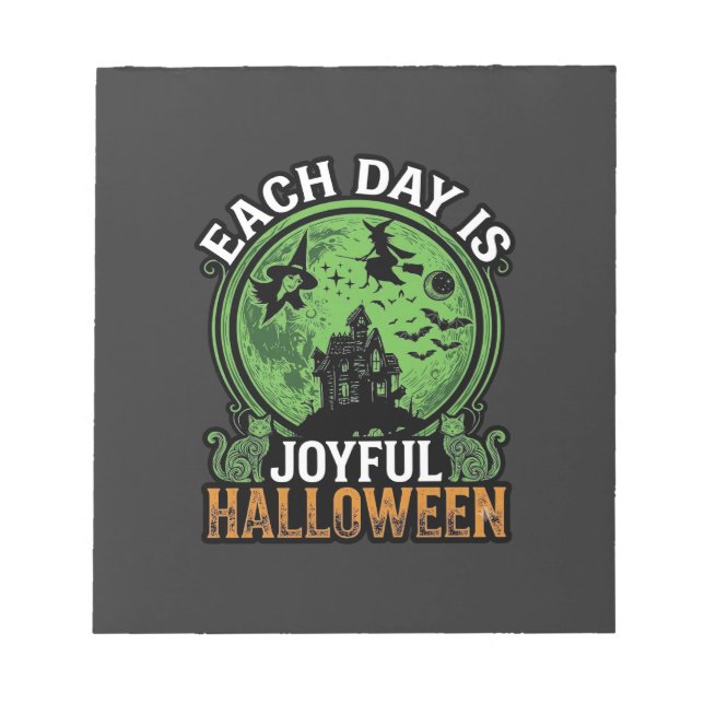 Dubbel möda besvär häxa pumpa Halloween spindelnät Anteckningsblock (Framsida)