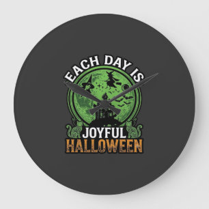 Dubbel möda besvär häxa pumpa Halloween spindelnät Stor Klocka