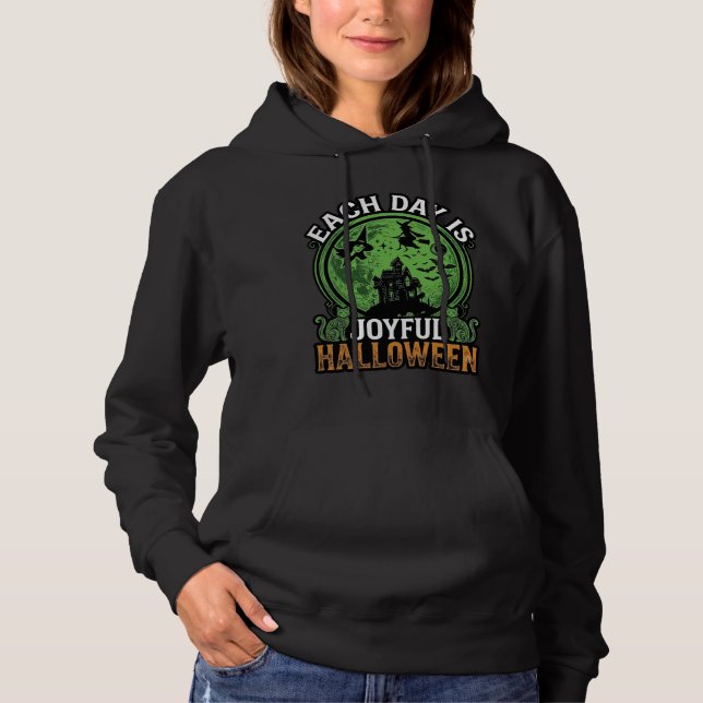 Dubbel möda besvär häxa pumpa Halloween spindelnät T Shirt (Framsida)