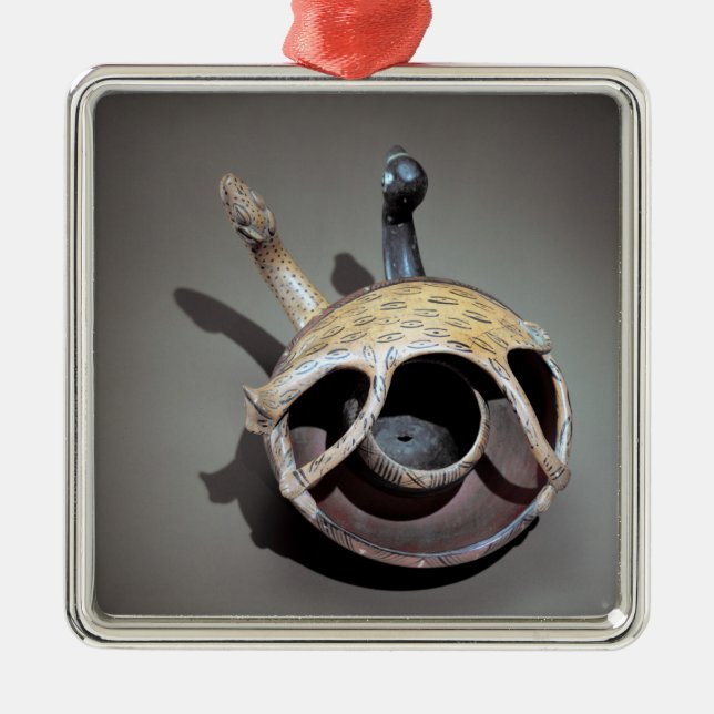 Dubbel ormbunke julgransprydnad metall (Framsidan)