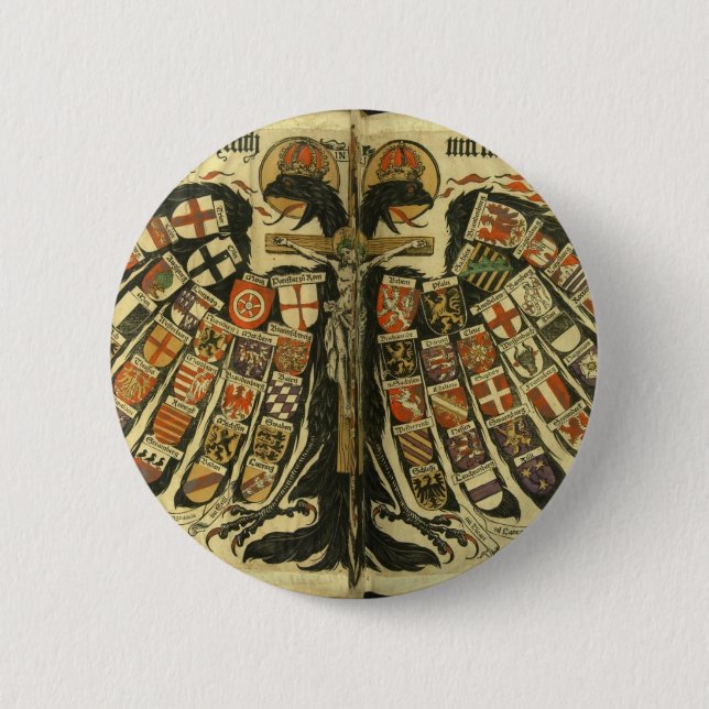 Dubbel örn för österrikare knapp (Framsida)