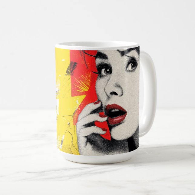 Dubbel popkonstporträtt  kaffemugg (Framsida höger)