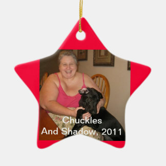 Dubbel prydnad i en julgransprydnad keramik