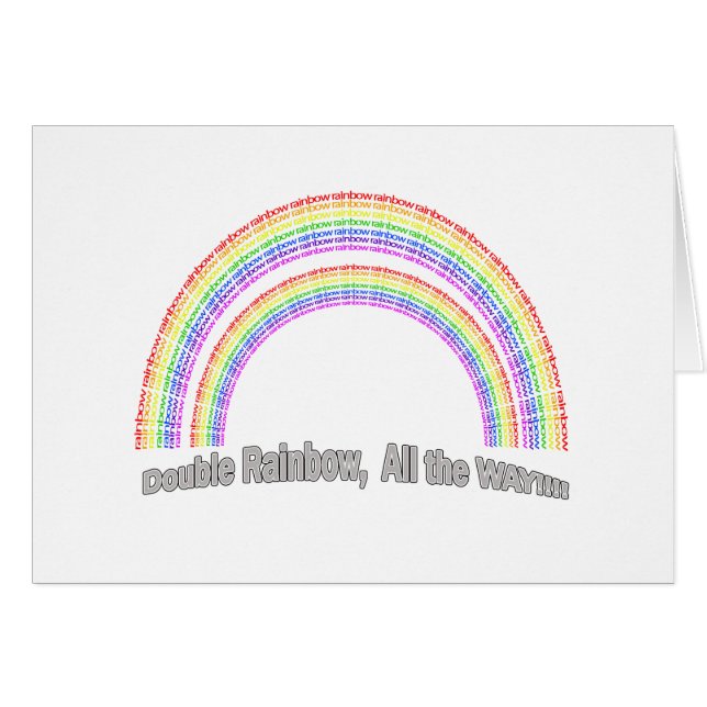 DUBBEL REGNBÅGE HÄLSNINGSKORT (Framsidan Horizontal)