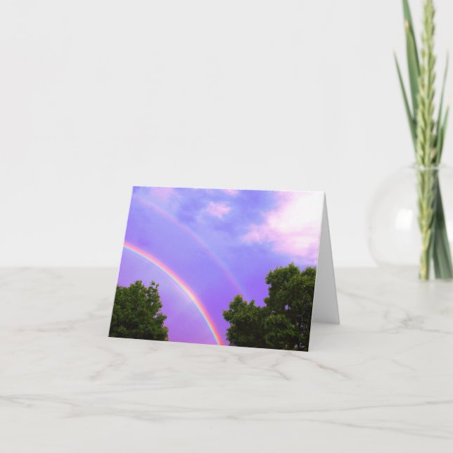 Dubbel regnbåge kort (Framsida)