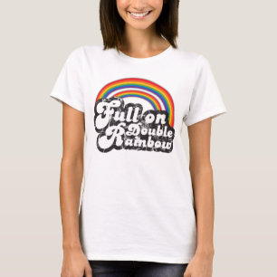 Dubbel regnbåge t shirt