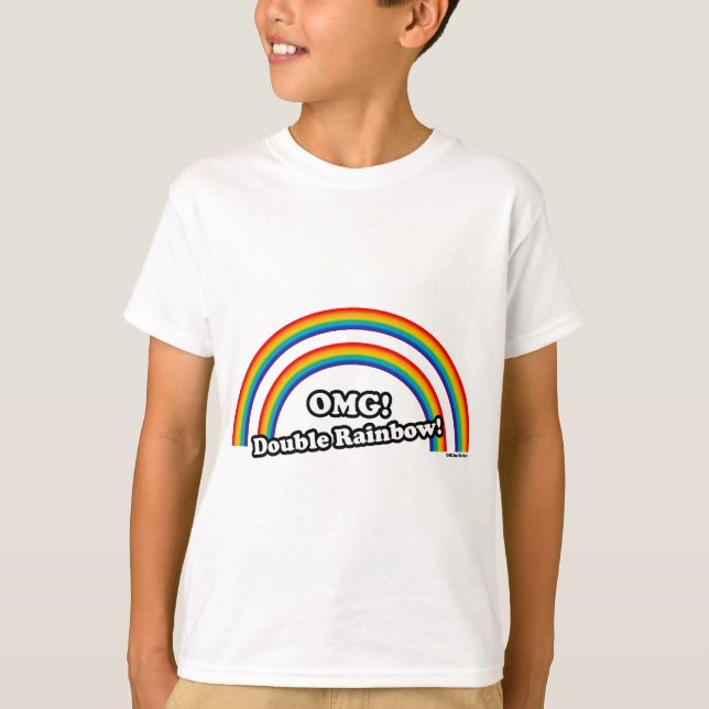 Dubbel regnbåge t-shirt (Framsida)