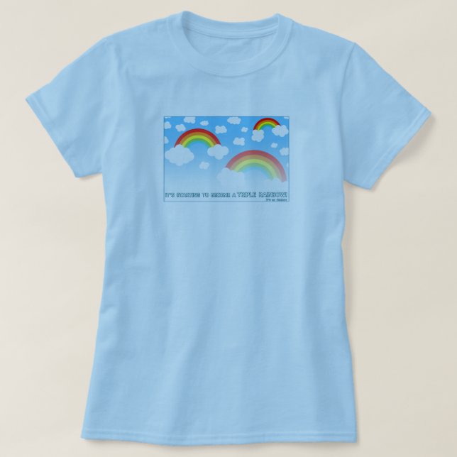 Dubbel regnbåge tee shirt (Design framsida)