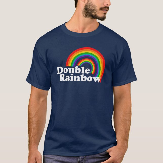 Dubbel regnbåge tee shirt (Framsida)