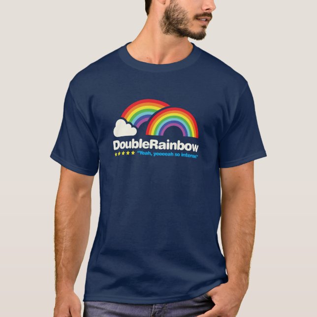 Dubbel regnbåge tee shirt (Framsida)
