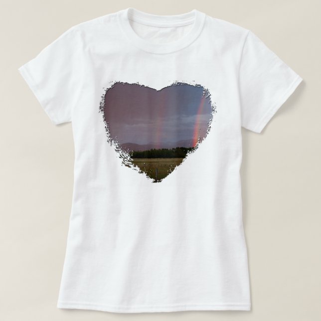 Dubbel regnbåge tee shirt (Design framsida)