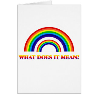 Dubbel regnbåge. Vad betyder den? Hälsningskort