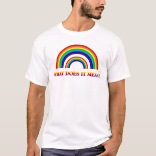Dubbel regnbåge. Vad betyder den? T-shirt