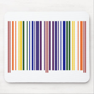 Dubbel regnbågeBarcode Musmatta