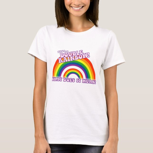 Dubbel regnbågetshirt t-shirt (Framsida)